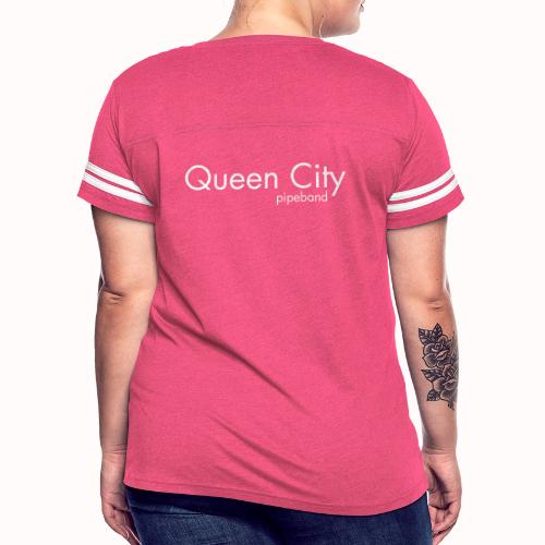 Queen City Classic - Women's V-Neck Football Tee