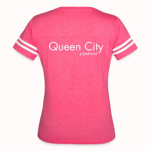 Queen City Classic - Women's V-Neck Football Tee