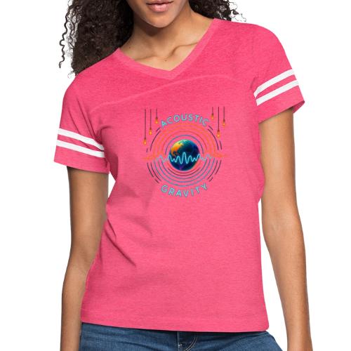Acoustic Gravity Earth - Women's V-Neck Football Tee