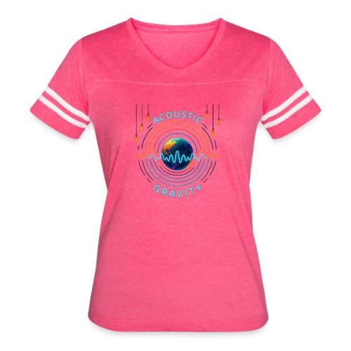 Acoustic Gravity Earth - Women's V-Neck Football Tee