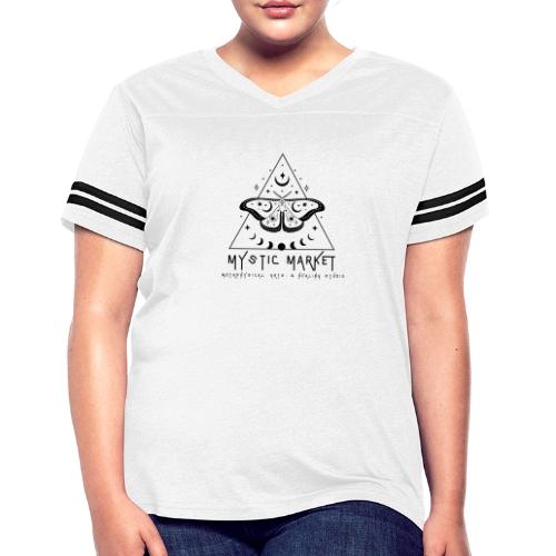 Mystic Market NH - Women's V-Neck Football Tee
