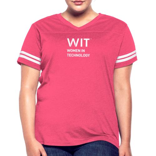 WIT Main Logo - Women's V-Neck Football Tee
