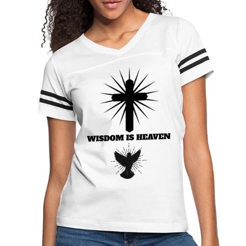Wisdom Is Heaven - Women's V-Neck Football Tee