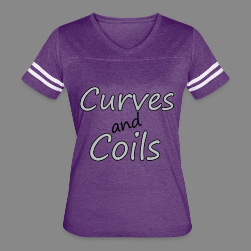 Curves and Coils - Women's V-Neck Football Tee