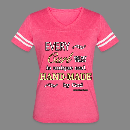 Every Curl on My Head - Women's V-Neck Football Tee