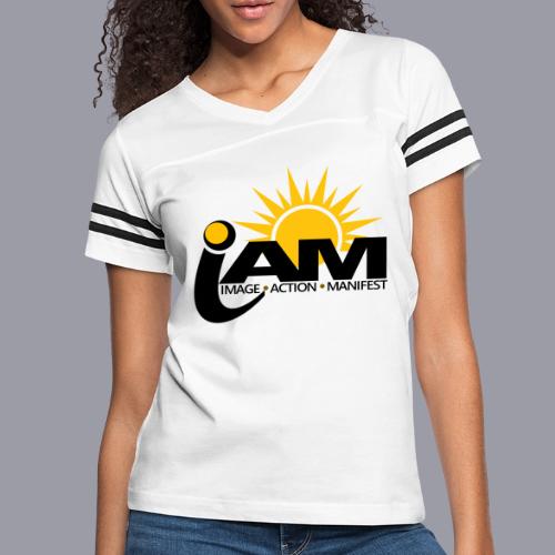 I AM - Women's V-Neck Football Tee