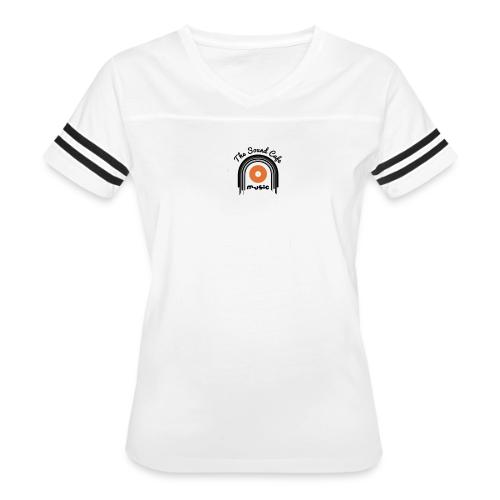 The Sound Cafe With Logo - Women's V-Neck Football Tee