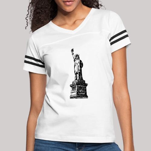 Statue of Liberty - Women's V-Neck Football Tee