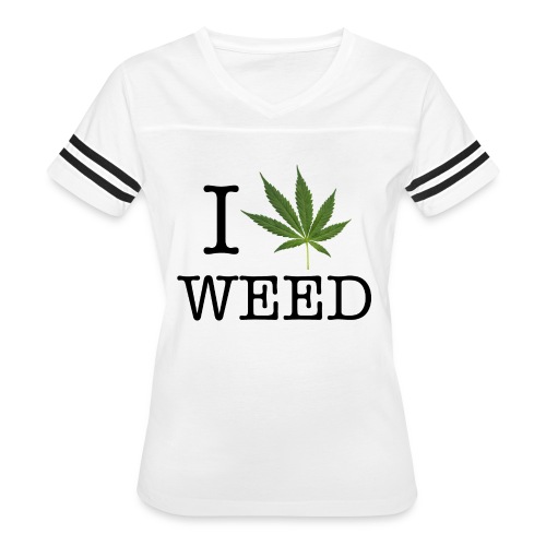 I love weed - Women's Vintage Sports T-Shirt