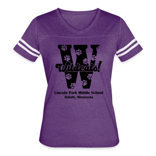 W is for Wildcat! - Women's V-Neck Football Tee