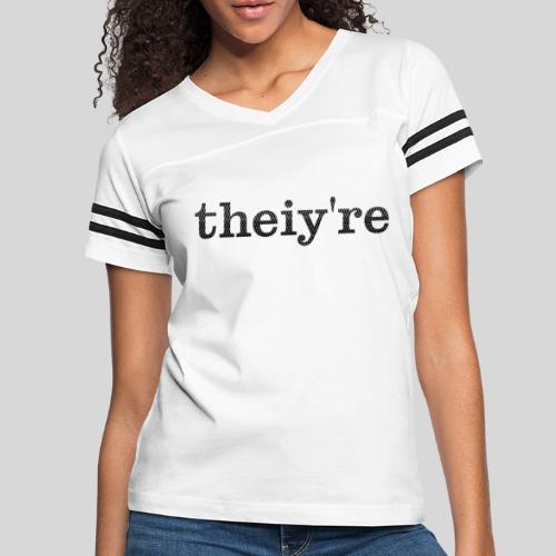 Theiy're BoW - Women's V-Neck Football Tee
