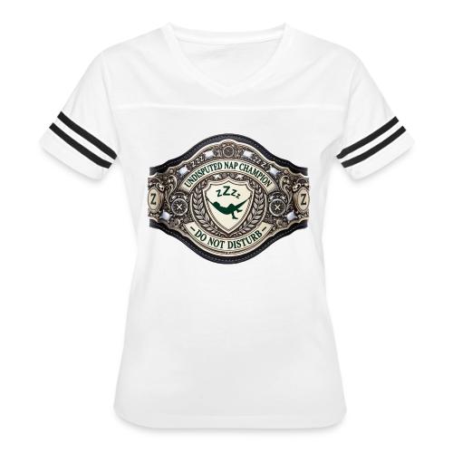 Nap Champion Belt T Shirt - Women's V-Neck Football Tee