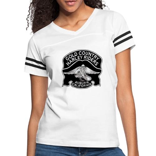GCHR Logo cropedBW - Women's V-Neck Football Tee