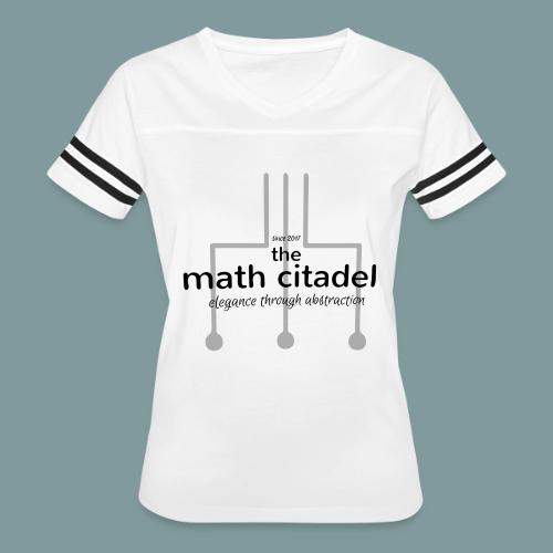 Abstract Math Citadel - Women's V-Neck Football Tee