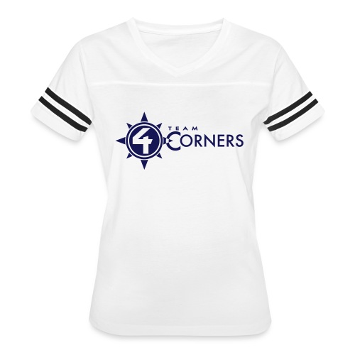 Team 4 Corners 2018 logo - Women's V-Neck Football Tee