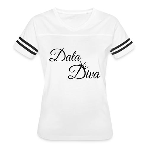 Data Diva (Light) - Women's V-Neck Football Tee