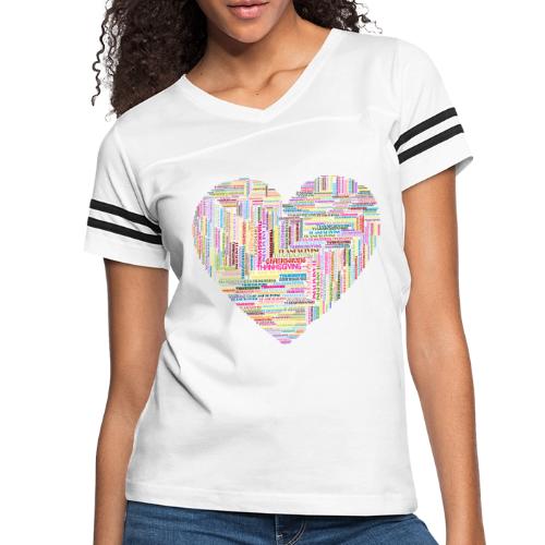 A Thanksgiving Heart - Women's V-Neck Football Tee