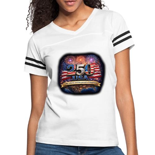 USA 250th Celebration - Women's V-Neck Football Tee