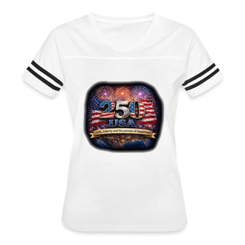 USA 250th Celebration - Women's V-Neck Football Tee