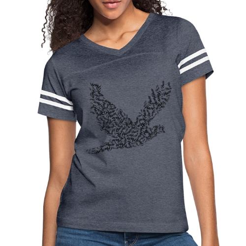 DOVE Peace in FLIGHT - Women's V-Neck Football Tee