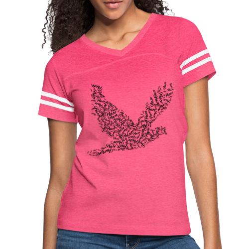DOVE Peace in FLIGHT - Women's V-Neck Football Tee