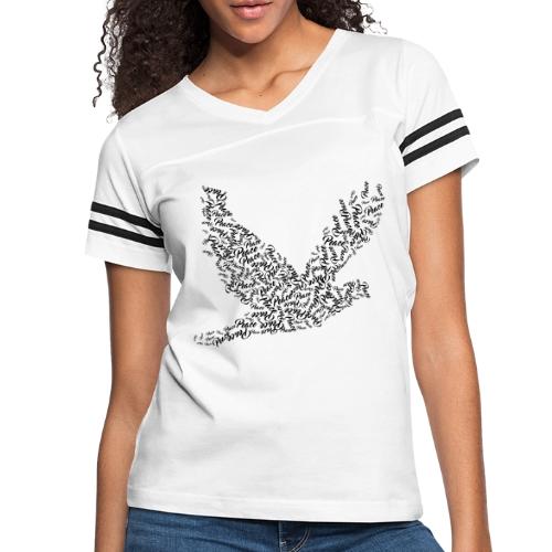 DOVE Peace in FLIGHT - Women's V-Neck Football Tee