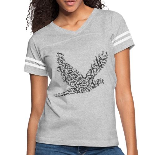 DOVE Peace in FLIGHT - Women's V-Neck Football Tee