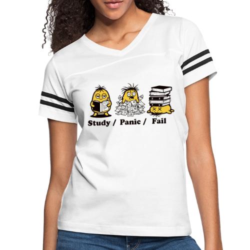 Funny Student Study Panic Fail Back To School - Women's V-Neck Football Tee