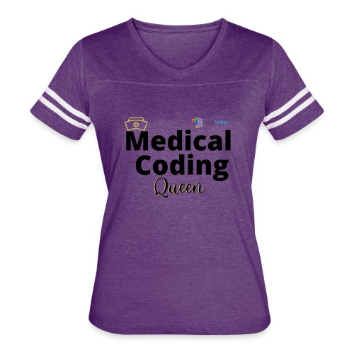 Coding Clarified Medical Coding Queen Apparel - Women's Vintage Sports T-Shirt