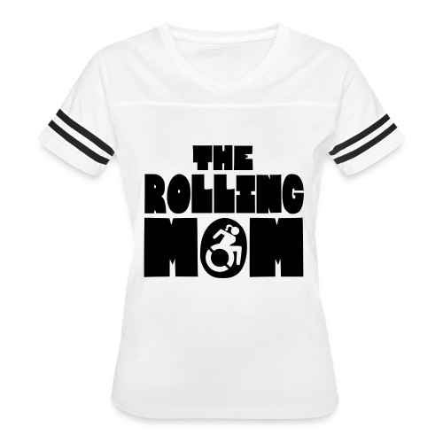 Rolling mom in wheelchair - Women's Vintage Sports T-Shirt