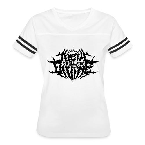 Teeth Of The Divine Logo BLACK - Women's V-Neck Football Tee