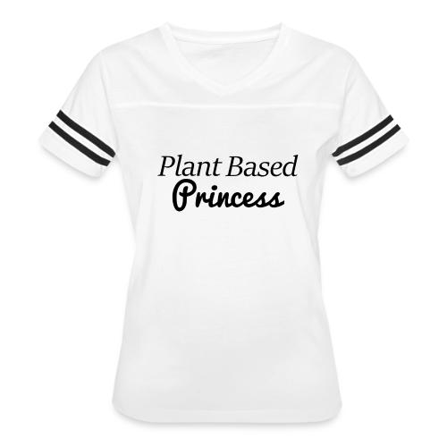 Plant Based Princess - Women's V-Neck Football Tee