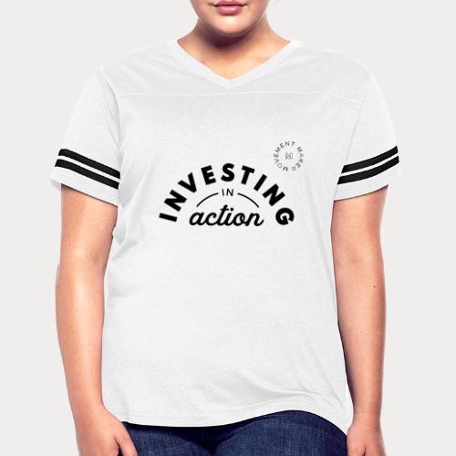 Investing in Action - Women's V-Neck Football Tee