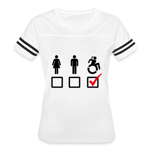 Female wheelchair user, check! - Women's Vintage Sports T-Shirt