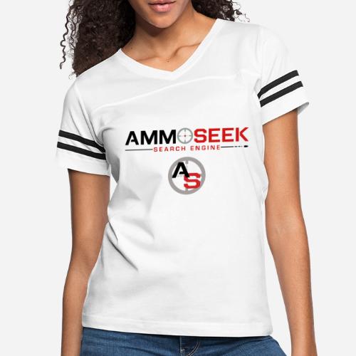 AmmoSeek Combo Logo Black - Women's V-Neck Football Tee