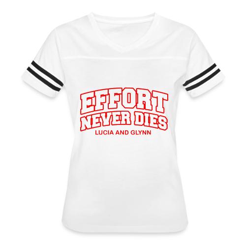 Effort Never Dies - Women's V-Neck Football Tee