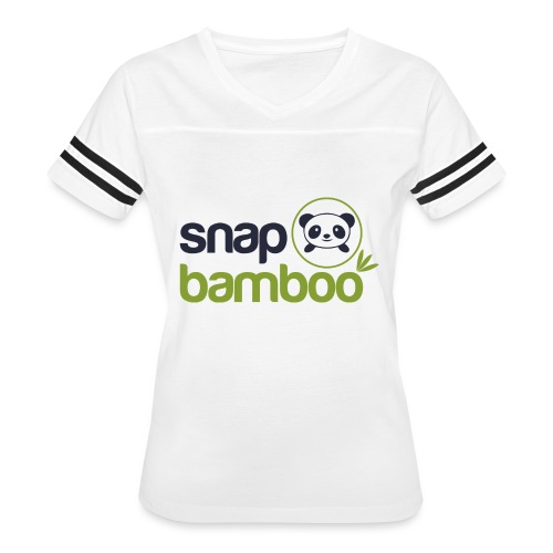 Snap Bamboo Square Logo Branded - Women's V-Neck Football Tee