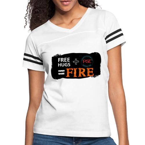 Free Hugs+ Parents Supporting Education - Women's V-Neck Football Tee