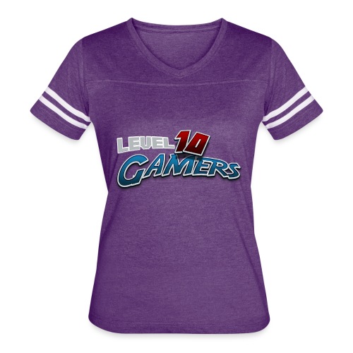Level10Gamers Logo - Women's V-Neck Football Tee