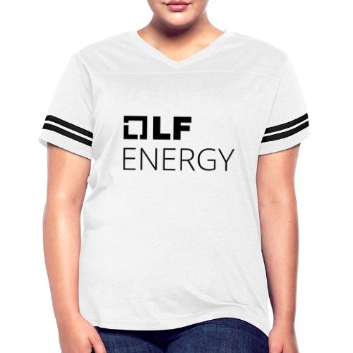 LF Energy White Logo Stacked - Women's V-Neck Football Tee