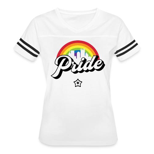 pride_city - Women's V-Neck Football Tee