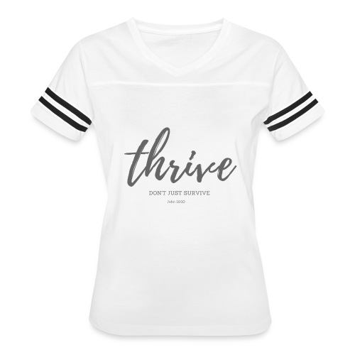 Thrive, don't just survive - Women's V-Neck Football Tee
