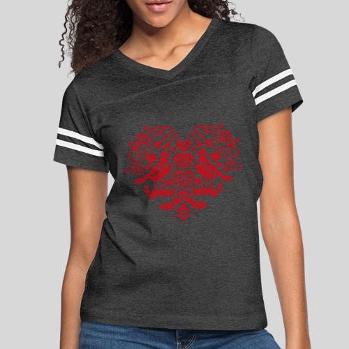 Serdce (Heart) - Women's Vintage Sports T-Shirt