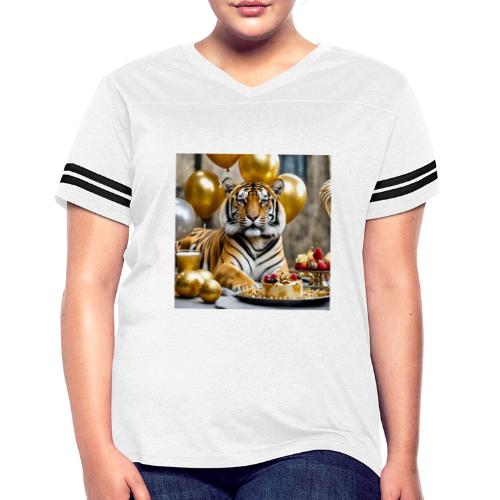 Festive Tiger Souvenirs Parties Special Events - Women's V-Neck Football Tee