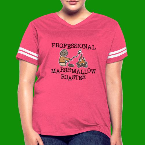 Professional Marshmallow Roaster - Women's V-Neck Football Tee