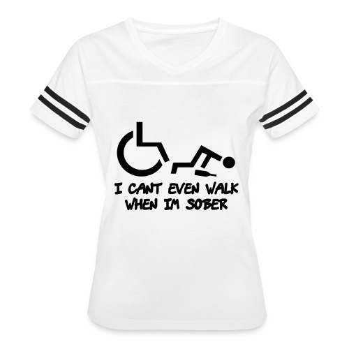 Drunk wheelchair humor, wheelchair fun, wheelchair - Women's Vintage Sports T-Shirt