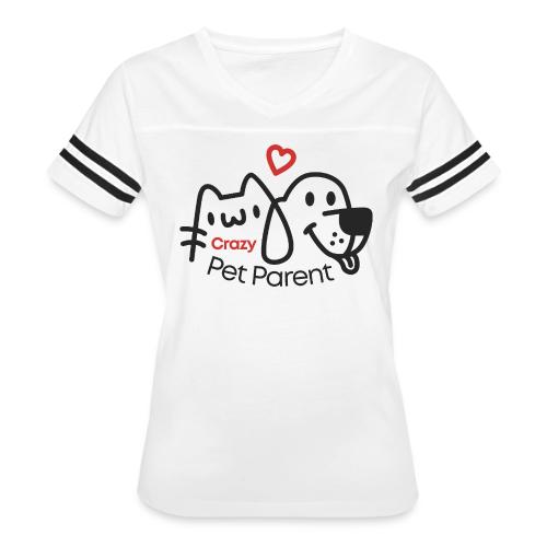 Crazy Pet Parent - Women's V-Neck Football Tee