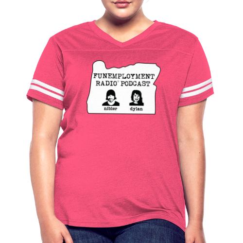 FER Logo Classic Design - Women's V-Neck Football Tee