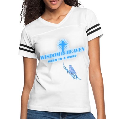 Wisdom Is Heaven - Women's V-Neck Football Tee