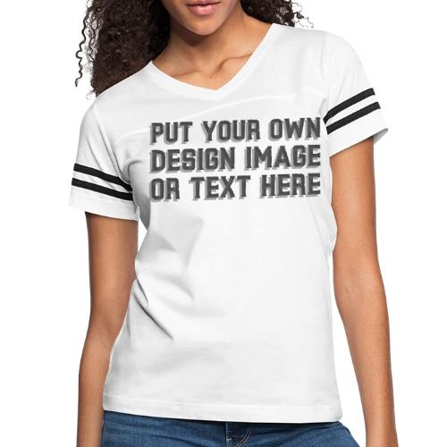 Make your apparel with your design, image and text - Women's V-Neck Football Tee
